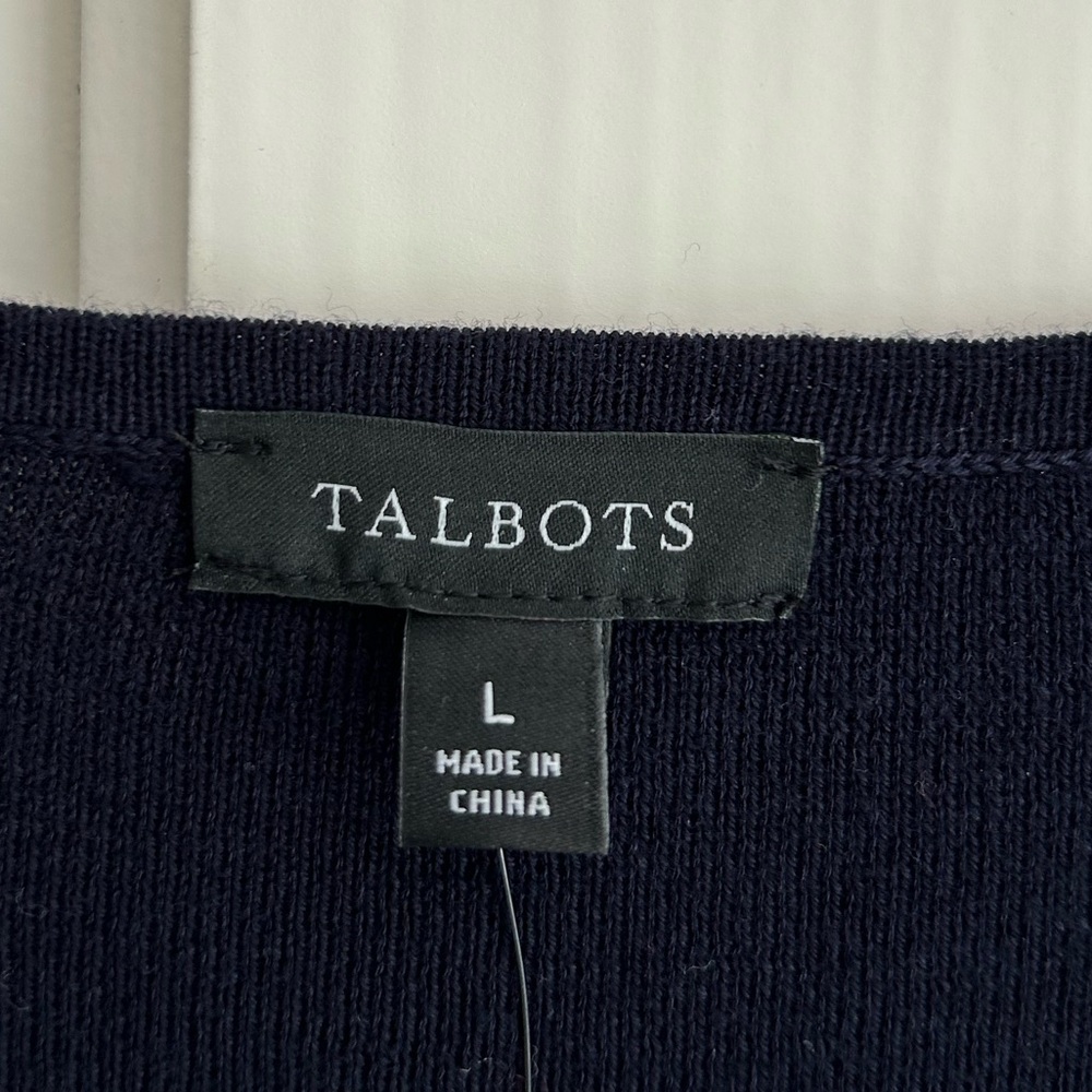NWT Talbots Blue Ruffled Tank Top Sweater - Picture 4 of 5